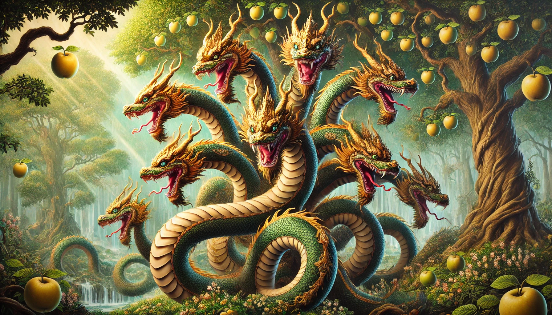 The Legendary Ladon: The Multi-Headed Dragon of Greek Mythology