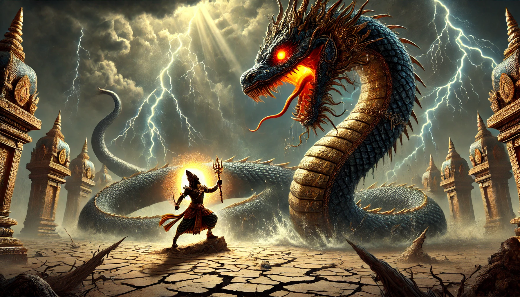 The Myth of Vritra: The Serpent of Drought in Hindu Mythology