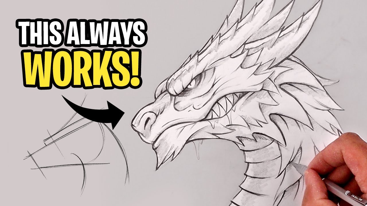 How to draw a dragon tutorial