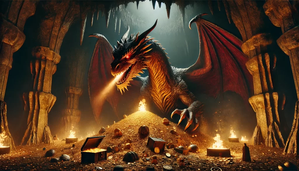 Artist rendition of Smaug – The Hobbit